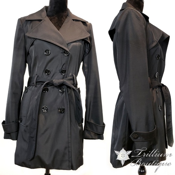 Calvin Klein Jackets & Blazers - Calvin Klein Black Belted Trench Coat Medium
